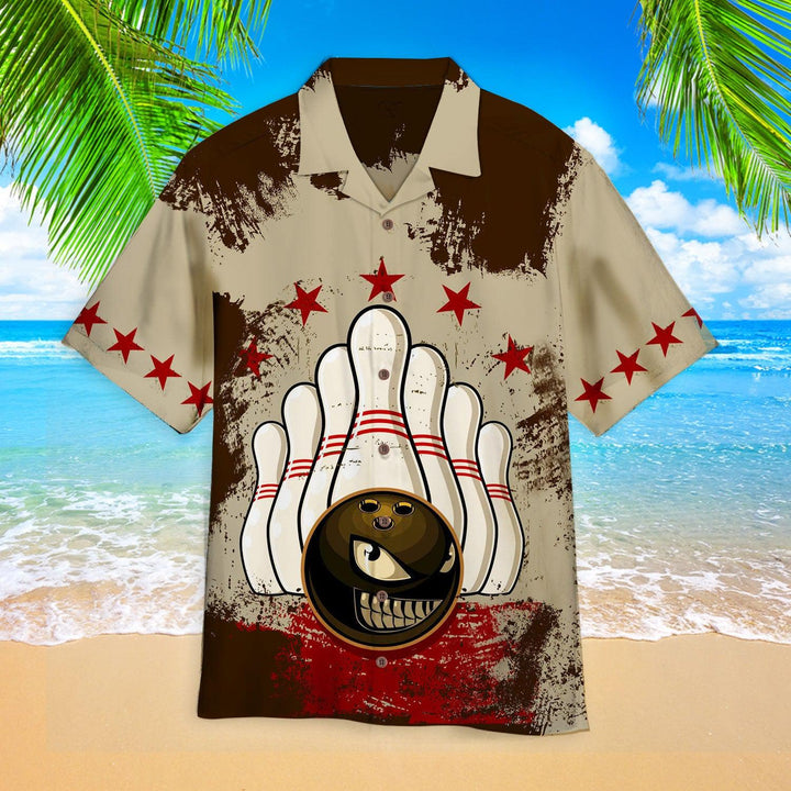 Vintage Bowling Ball Hawaiian Shirt