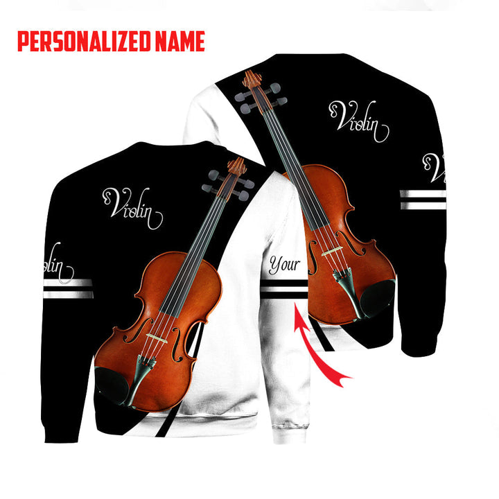 Violin Custom Name Crewneck Sweatshirt For Men & Women