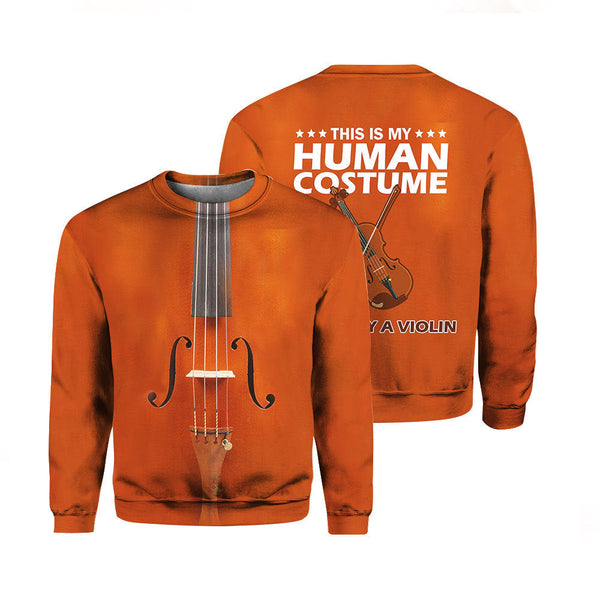 Violin Instrument Costume Crewneck Sweatshirt For Men & Women FHT1102