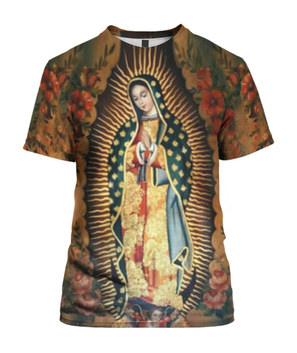 Virgin De Guadalupe Maria T Shirt For Men & Women HO1282-Tee 3D-Gerbera Prints.
