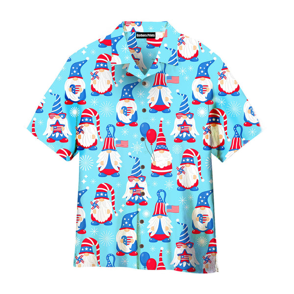 4th of July USA Independence Day With Cute Gnomes Hawaiian Shirt