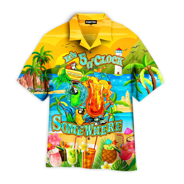 It's 5 O'clock Somewhere Fruit Juice On The Beach Hawaiian Shirt