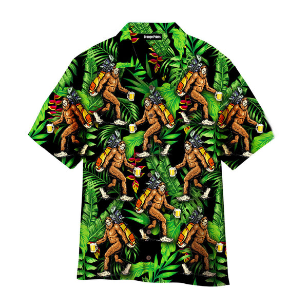 Bigfoot Love Golf And Beer Hawaiian Shirt | For Men & Women | WT2217