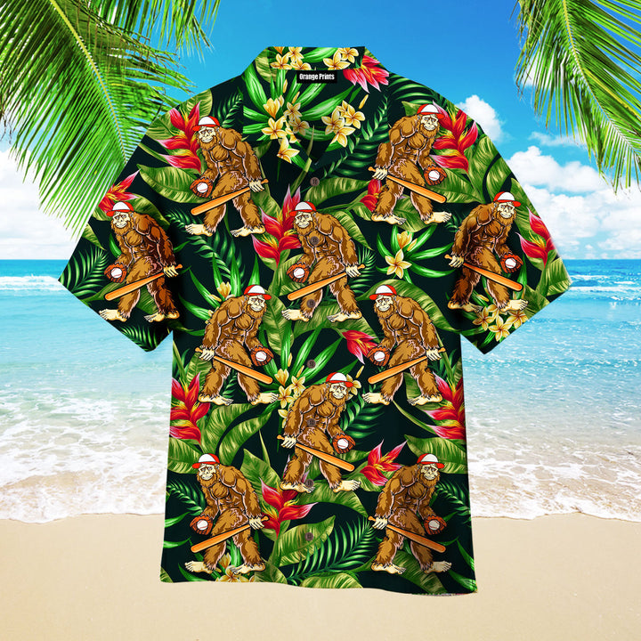 Bigfoot Baseball Hawaiian Shirt | For Men & Women | WT2224