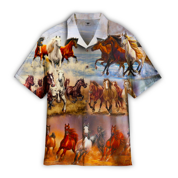 Kentucky Derby Horses Racing On Pasture Hawaiian Shirt