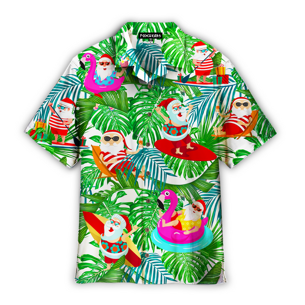 Funny Tropical Xmas Is Coming Palm Leaves Hawaiian Shirt