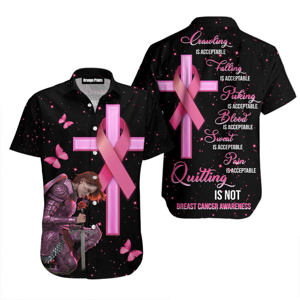 Faith Warrior Of God Pink Ribbon Hawaiian Shirt