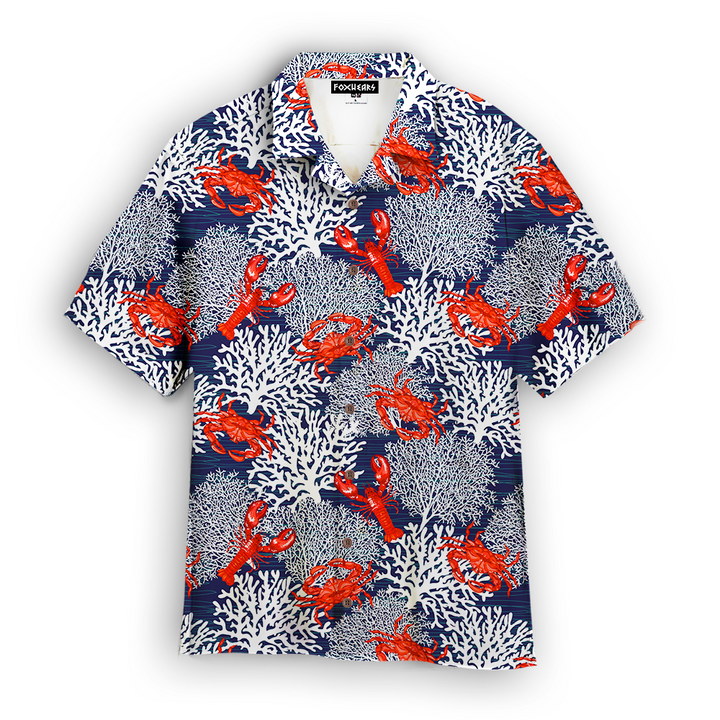 Funny Crabs And Lobsters Summer Pattern Aloha Hawaiian Shirt