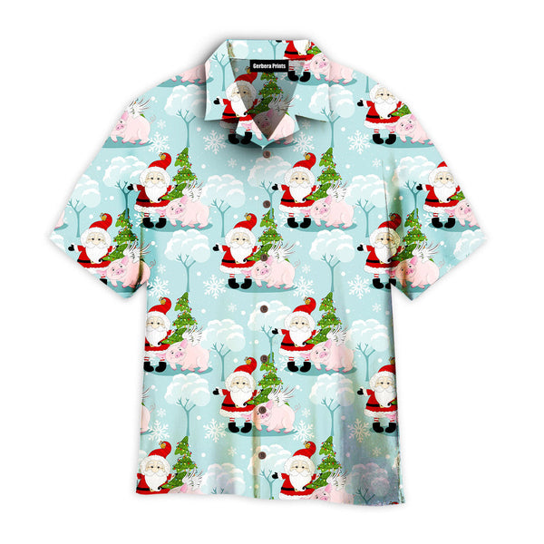 Christmas Pigmas And Little Santa Hawaiian Shirt