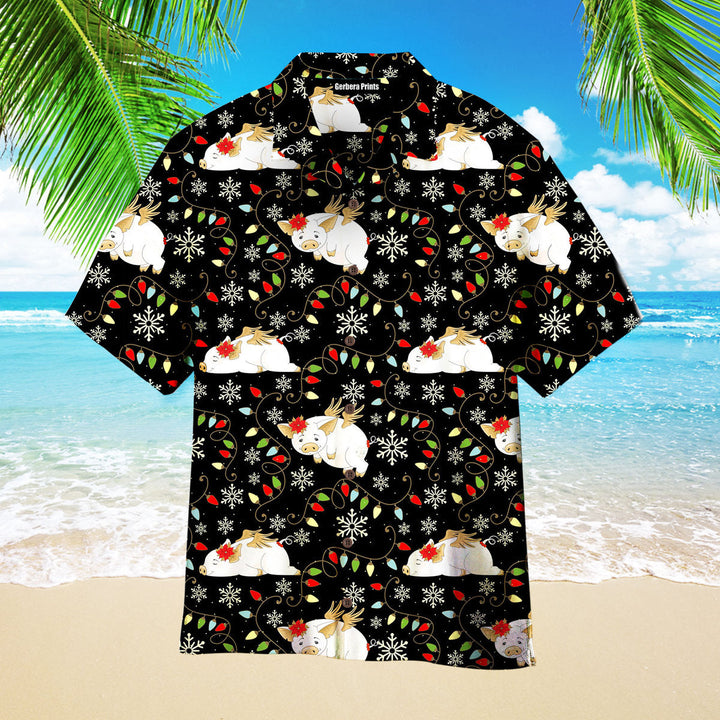 Lazy Pigs On Christmas Holiday Hawaiian Shirt