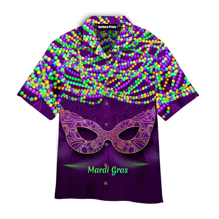 It's A Purple Mask Mardi Gras Pattern Hawaiian Shirt