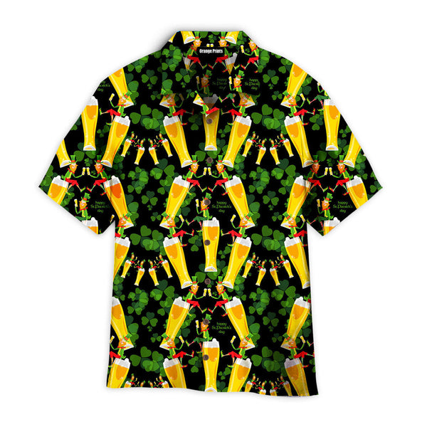 Leprechaun Beer St Patricks Day Hawaiian Shirt