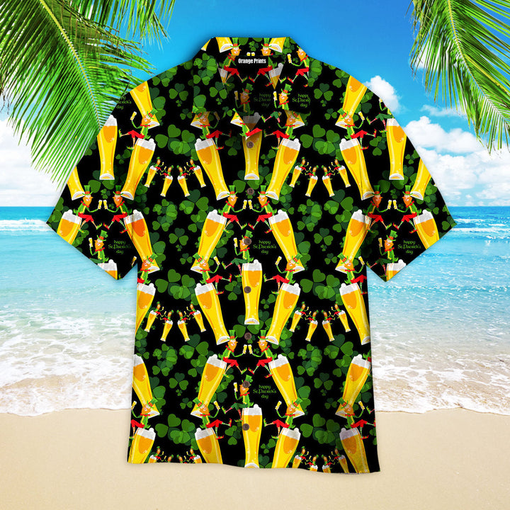 Leprechaun Beer St Patricks Day Hawaiian Shirt