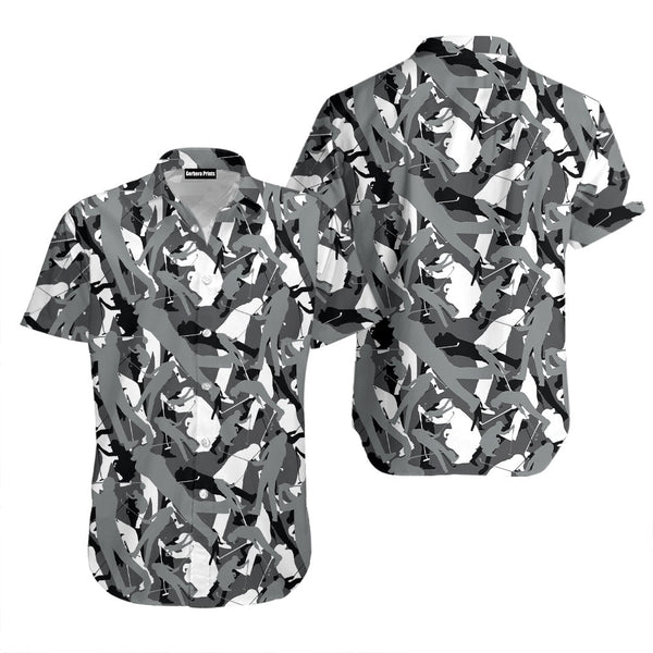 Golf Camouflage Golf Lovers Camo Seamless Pattern Hawaiian Shirt