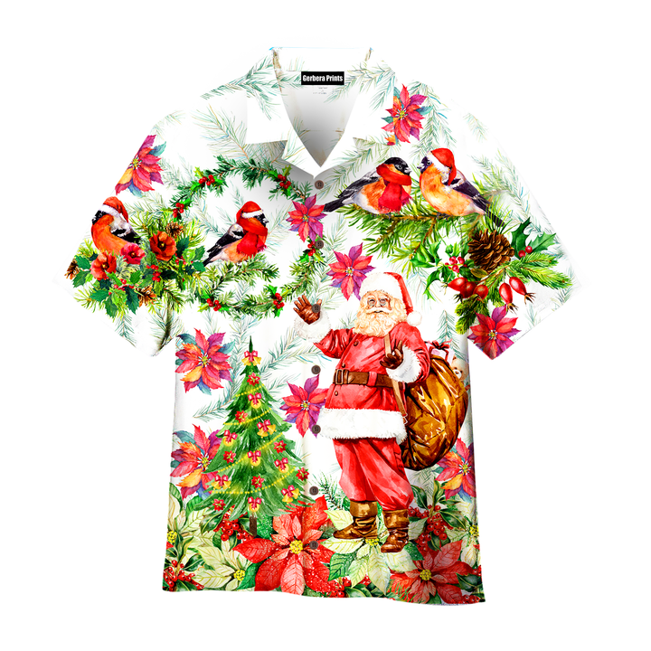 Amazing Christmas Birds Santa Claus Hawaiian Shirt