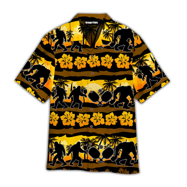 Bigfoot Loves Pickleball Nature Beach Aloha Hawaiian Shirts For Men & For Women WT8146