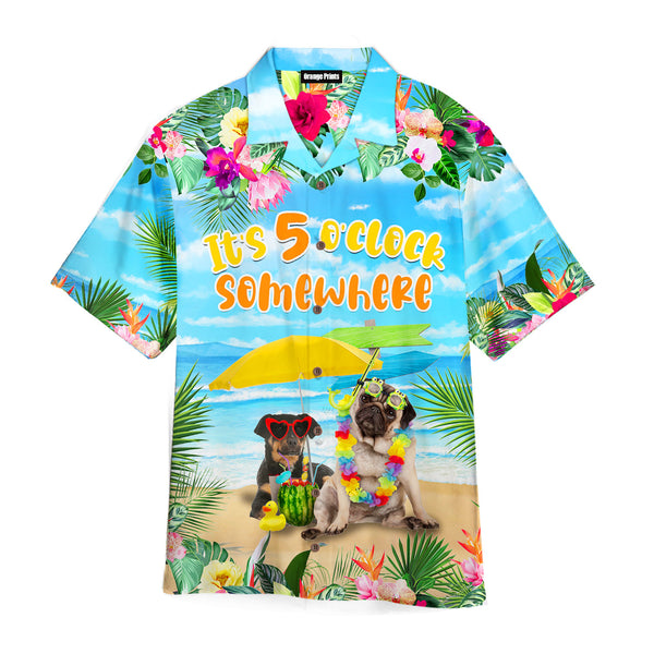 Dog Beach It’s 5 O’clock Somewhere Hawaiian Shirt