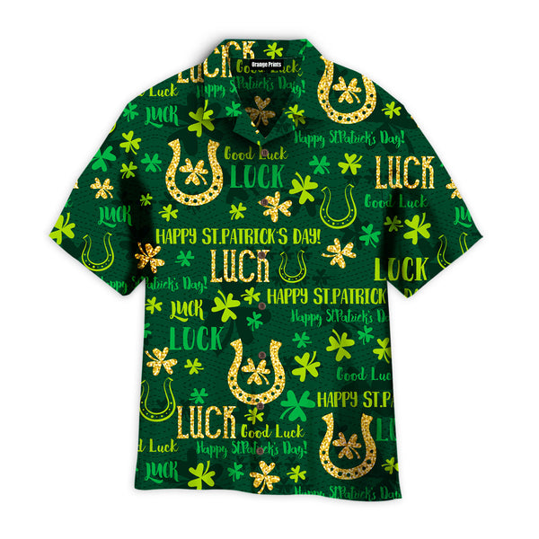 Lucky Charm St Patricks Day Green Hawaiian Shirt