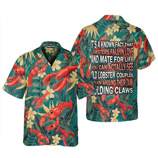 Lobster It’s A Known Fact That Lobsters Fall In Love Tropical Hawaiian Shirt