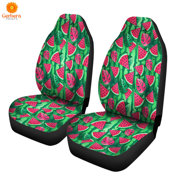 Watermelon Slices And Tropic Leaves Car Seat Cover Car Interior Accessories CSC5573