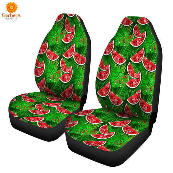 Watermelon With Tropical Leaves Car Seat Cover Car Interior Accessories CSC5578