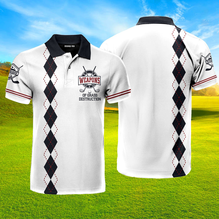 Weapons Of Grass Destruction Golf Polo Shirt For Men