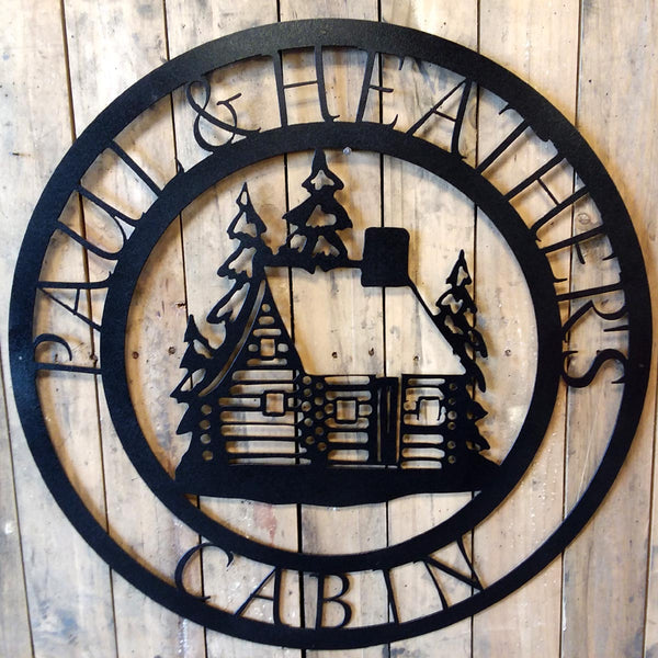 Welcome To My Perfect Cabin Personalized Custom Name Laser Cut Metal Signs