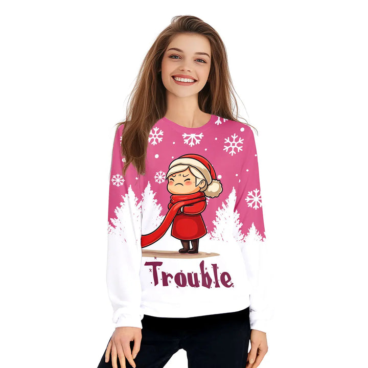 Where I Go, Trouble Follows Funny Ugly Christmas Sweater