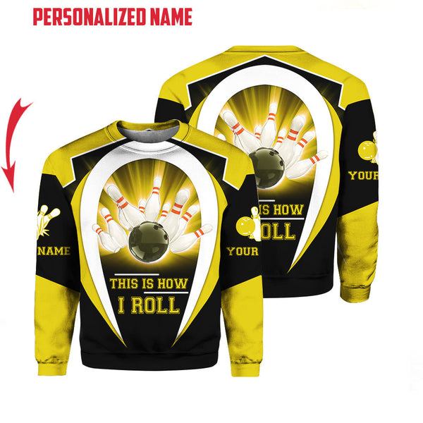 Yellow This Is How I Roll Custom Name Crewneck Sweatshirt For Men & Women