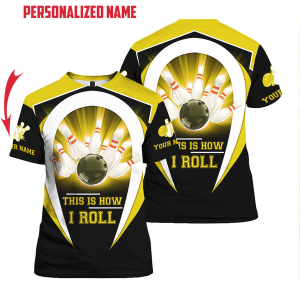 Yellow This Is How I Roll Custom Name T Shirt For Men & Women