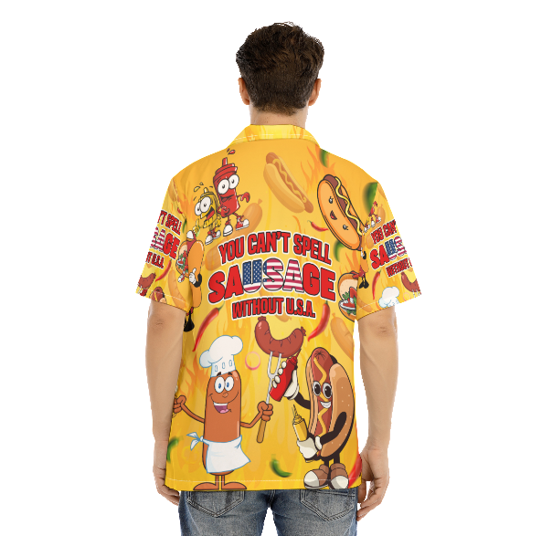 You Can't Spell Sausage Without USA Happy 4th Of July Aloha Hawaiian Shirts For Men and For Women WT2095