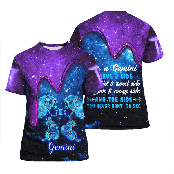Zodiac Gemini As A Gemini I Have 3 Sides The Quiet T-Shirt For Men & Women HP5376