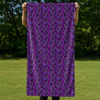 Abstract Pattern Geometric Shapes Full-Size Towel & Car Seat Cover - Held Open