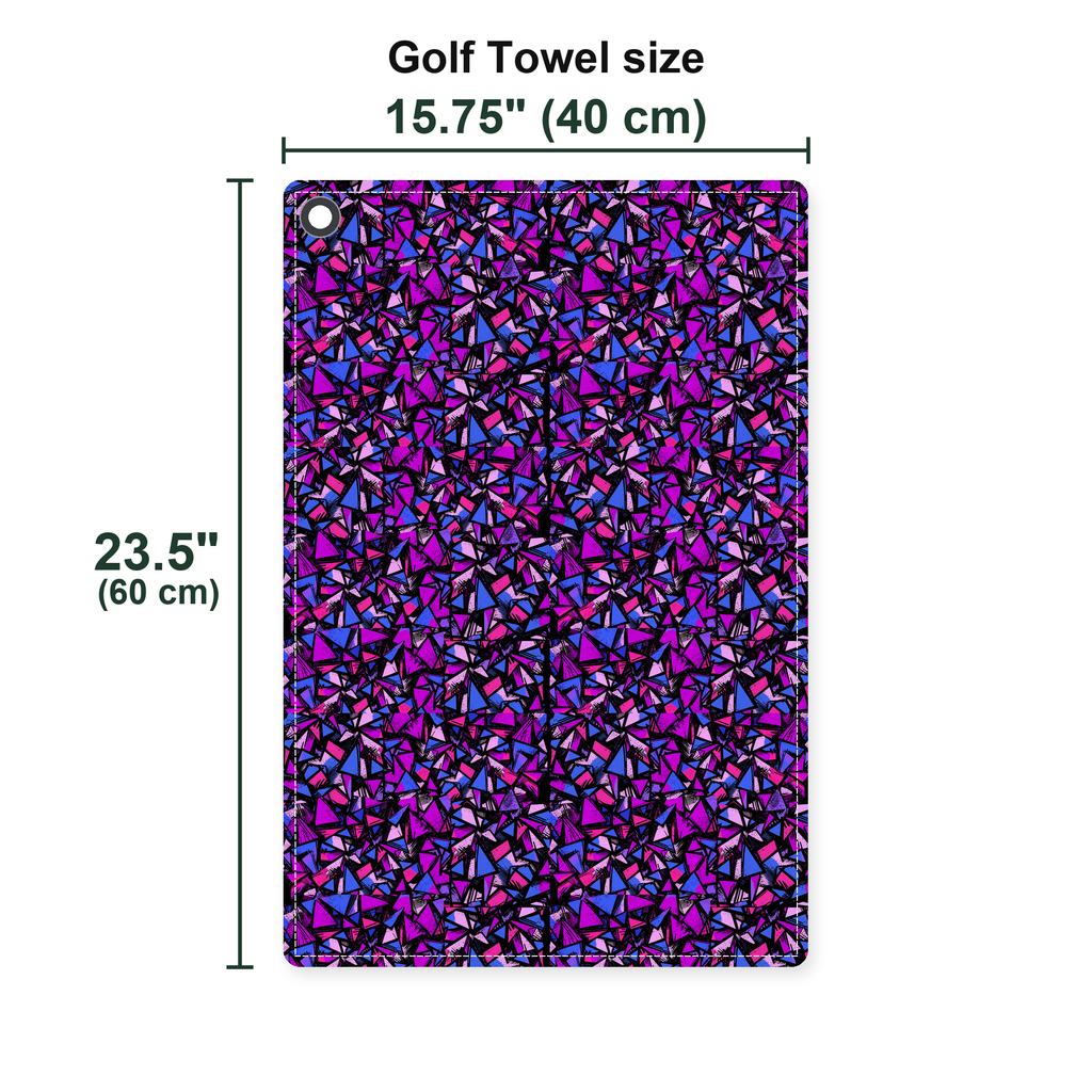 Abstract Pattern Geometric Shapes Golf Towel - Size Chart