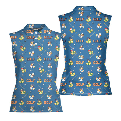 Duck Hook - Ladies Sleeveless Golf Polo Shirt 