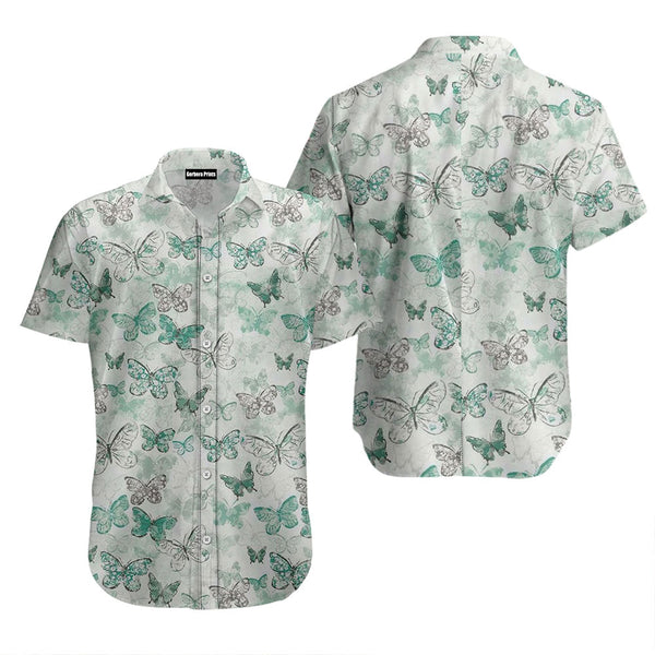 Amazing Butterfly Pattern Aloha Hawaiian Shirt 