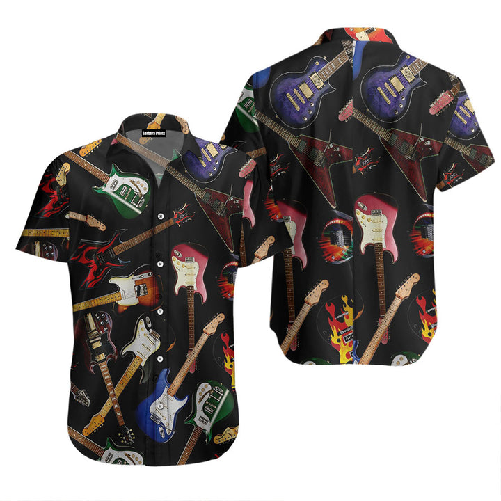 Amazing Electric Guitar Pattern Aloha Hawaiian Shirt 