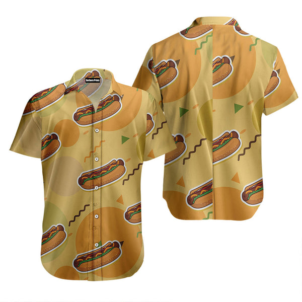 Amazing Hot Dog Pattern Aloha Hawaiian Shirt