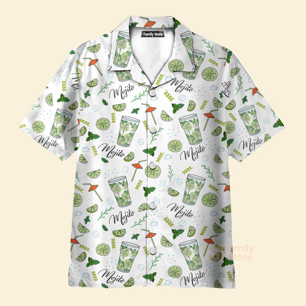 Amazing Mojito Green White Aloha Hawaiian Shirt