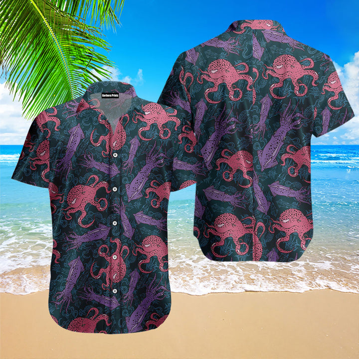 Amazing Octopus Pattern Aloha Hawaiian Shirt 