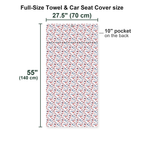America 250 Fairways Full-Size Towel & Car Seat Cover - Size Chart
