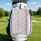 America 250 Fairways Golf Towel - Hanging on a Golf Bag