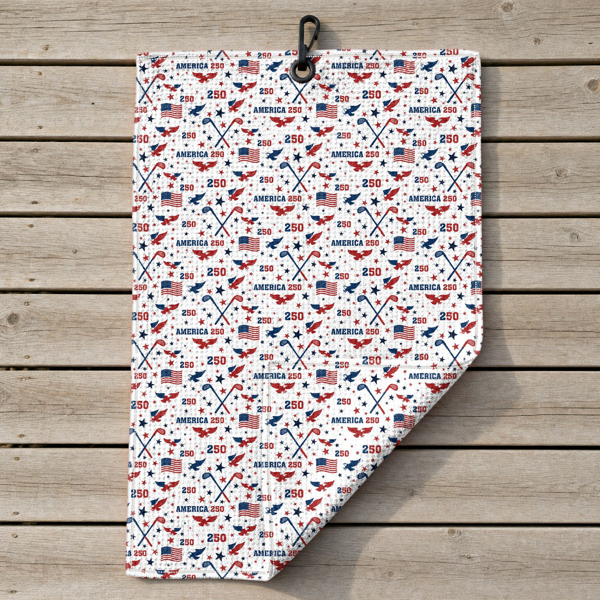 America 250 Fairways Golf Towel - Laid Flat