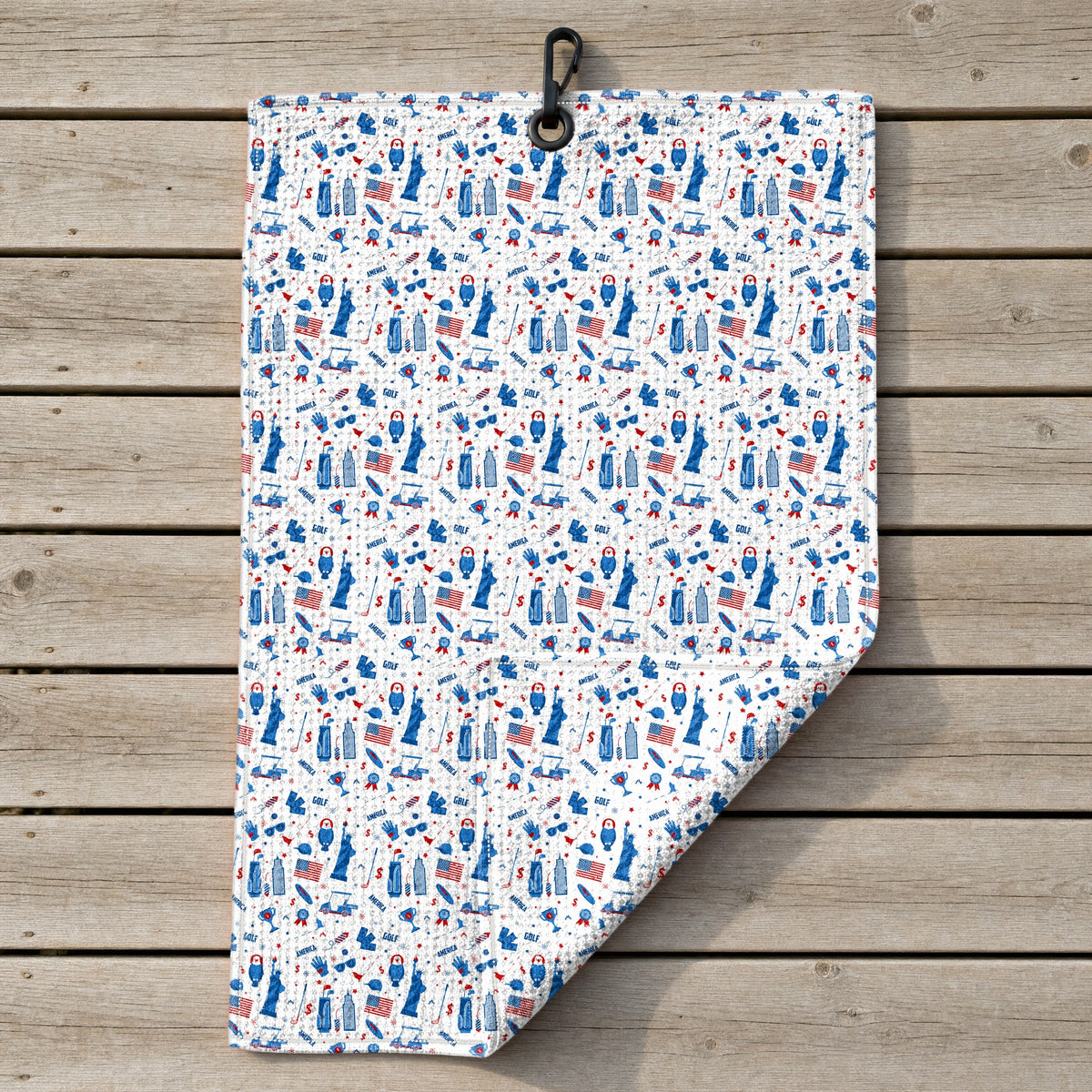 America Golf Golf Towel - Laid Flat