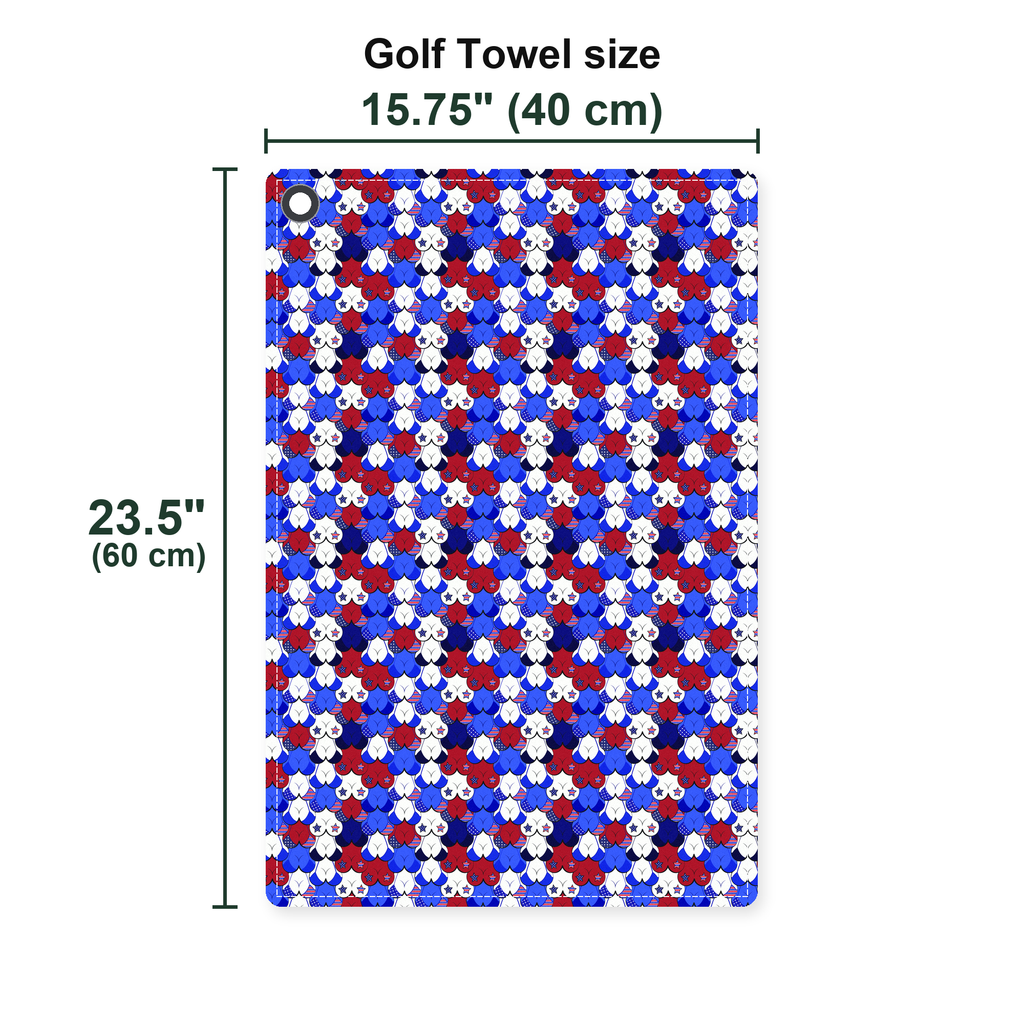 American Tatas Golf Towel - Size Chart