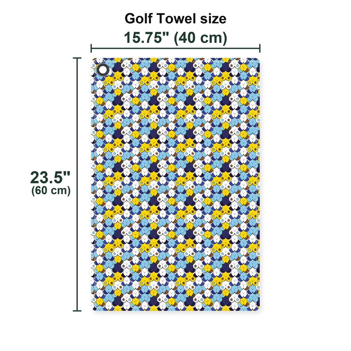 American Tatas Oktorberfest Golf Towel - Size Chart