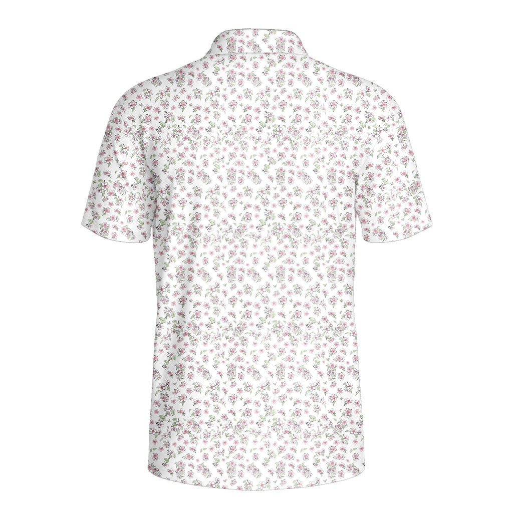 Apple Blossom Polo Shirt For Men - Back