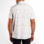 Apple Blossom Polo Shirt For Men - Model Back