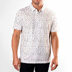 Apple Blossom Polo Shirt For Men - Model Front