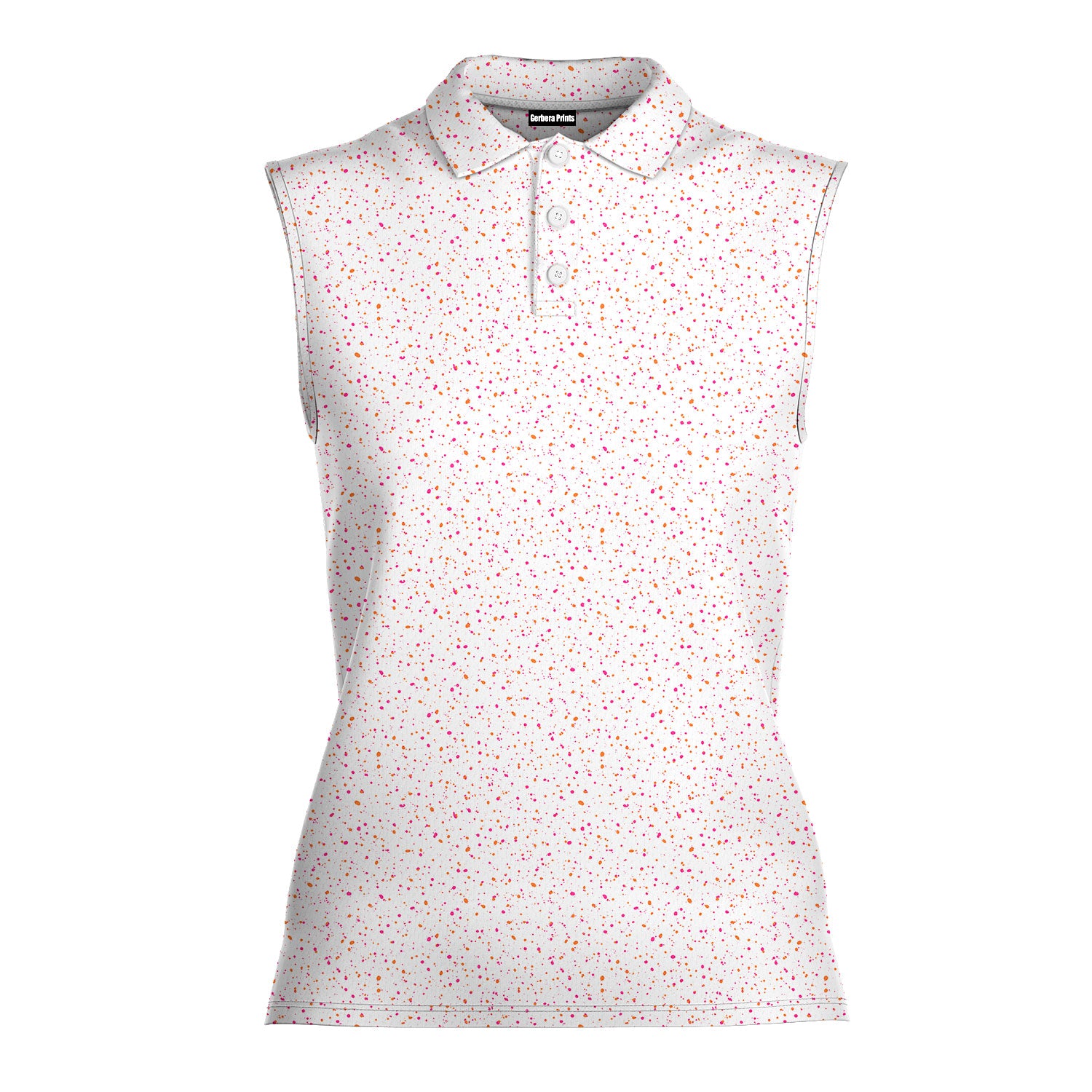 Azalea Spatter Women Sleeveless Polo Shirt - 2